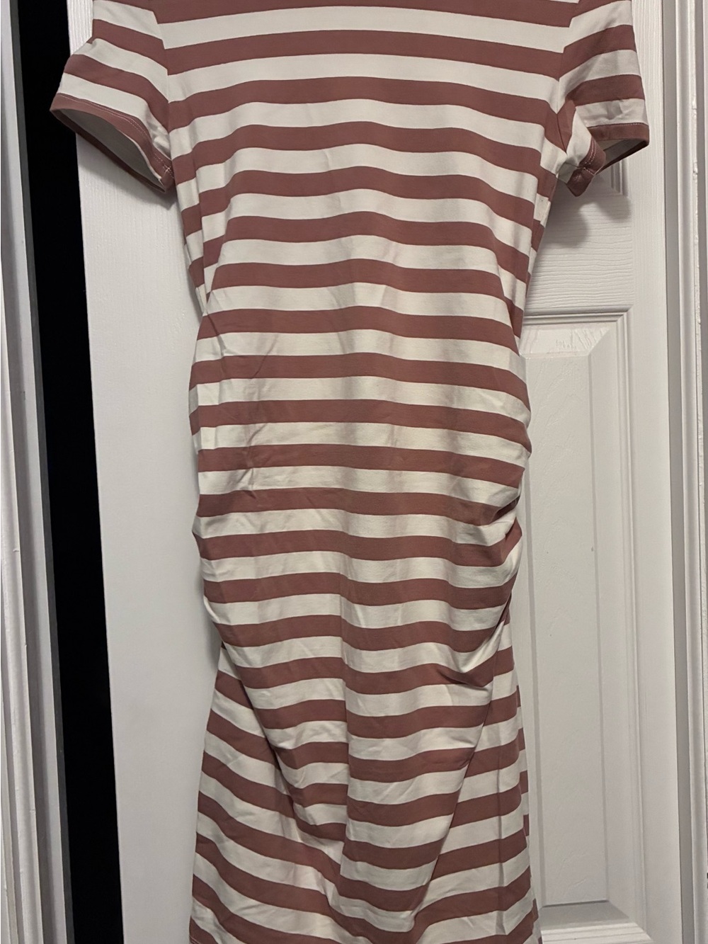 Old Navy Short-Sleeve Striped Midi Maternity Dress